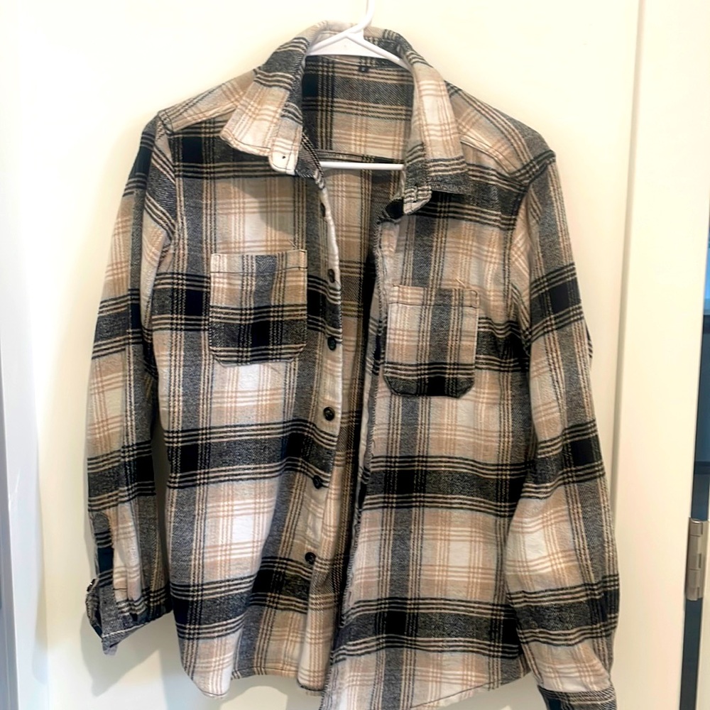 SHEIN Mens Fuzzy Flannel Overshirt